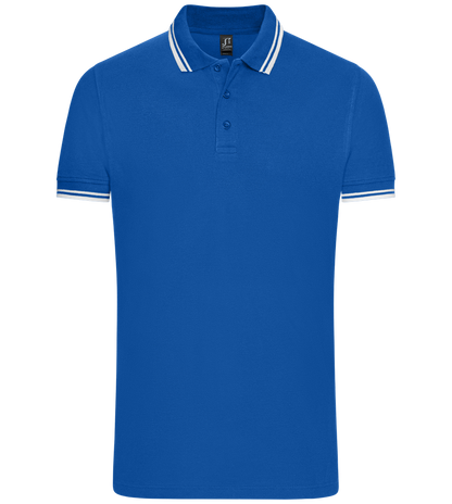 Comfort men's contrast polo shirt_ROYAL/WHITE_front