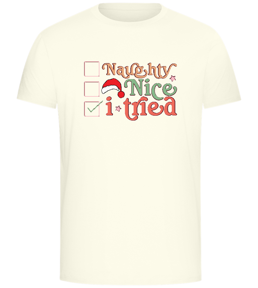 Naughty Nice Design - Comfort Unisex T-Shirt_ECRU_front