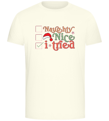 Naughty Nice Design - Comfort Unisex T-Shirt_ECRU_front