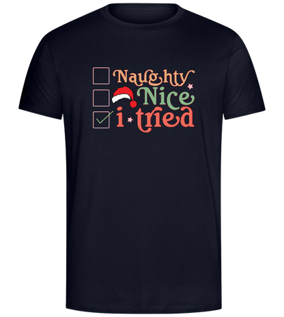 Naughty Nice Design - Comfort Unisex T-Shirt_FRENCH NAVY_front