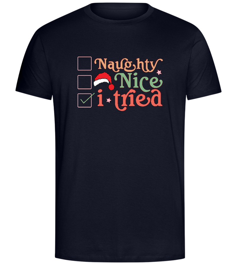 Naughty Nice Design - Comfort Unisex T-Shirt_FRENCH NAVY_front