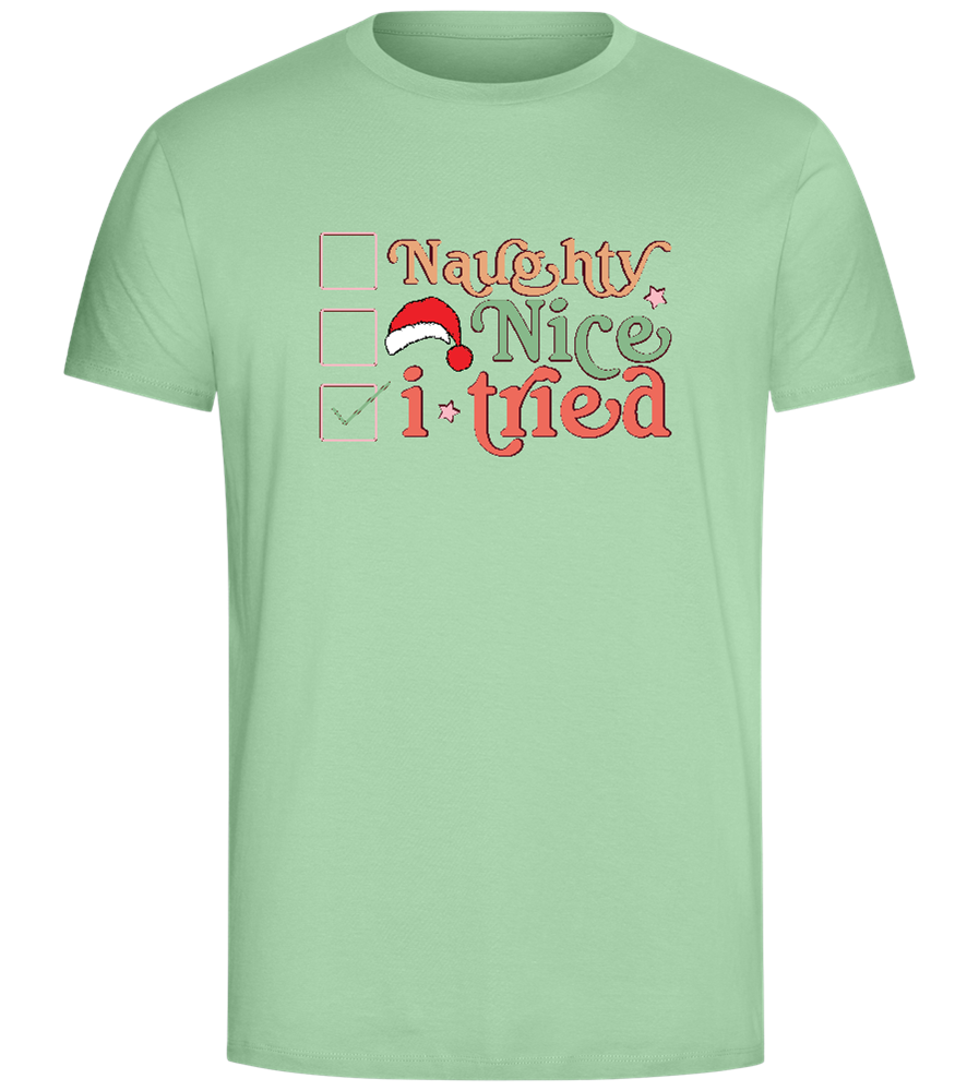 Naughty Nice Design - Comfort Unisex T-Shirt_ICE GREEN_front