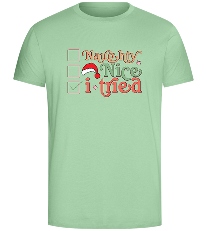 Naughty Nice Design - Comfort Unisex T-Shirt_ICE GREEN_front