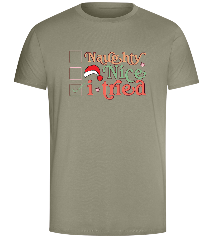 Naughty Nice Design - Comfort Unisex T-Shirt_KHAKI_front