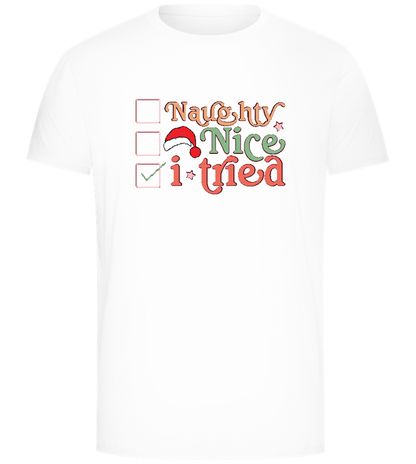 Naughty Nice Design - Comfort Unisex T-Shirt_WHITE_front