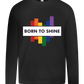 Born to Shine Design - Premium kids long sleeve t-shirt_DEEP BLACK_front