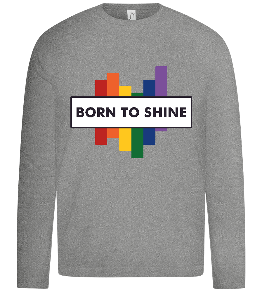 Born to Shine Design - Premium kids long sleeve t-shirt_ORION GREY_front