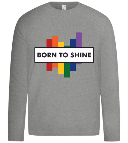 Born to Shine Design - Premium kids long sleeve t-shirt_ORION GREY_front