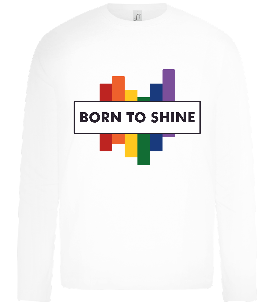 Born to Shine Design - Premium kids long sleeve t-shirt_WHITE_front