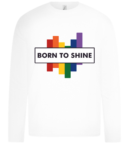 Born to Shine Design - Premium kids long sleeve t-shirt_WHITE_front