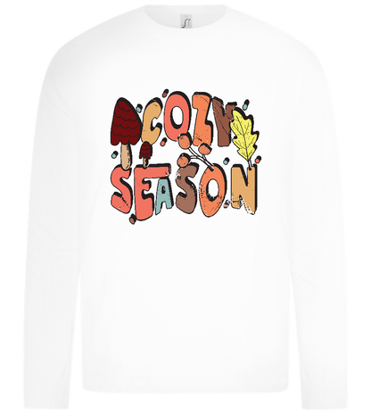 Cozy Season Design - Premium kids long sleeve t-shirt_WHITE_front