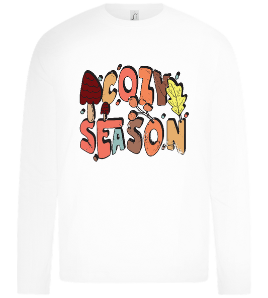 Cozy Season Design - Premium kids long sleeve t-shirt_WHITE_front