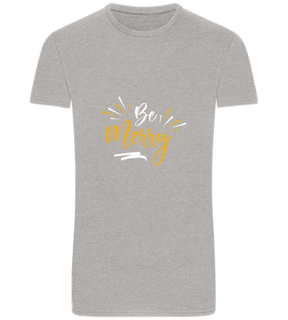 Be Merry Sparkles Design - Basic Unisex T-Shirt_ORION GREY_front