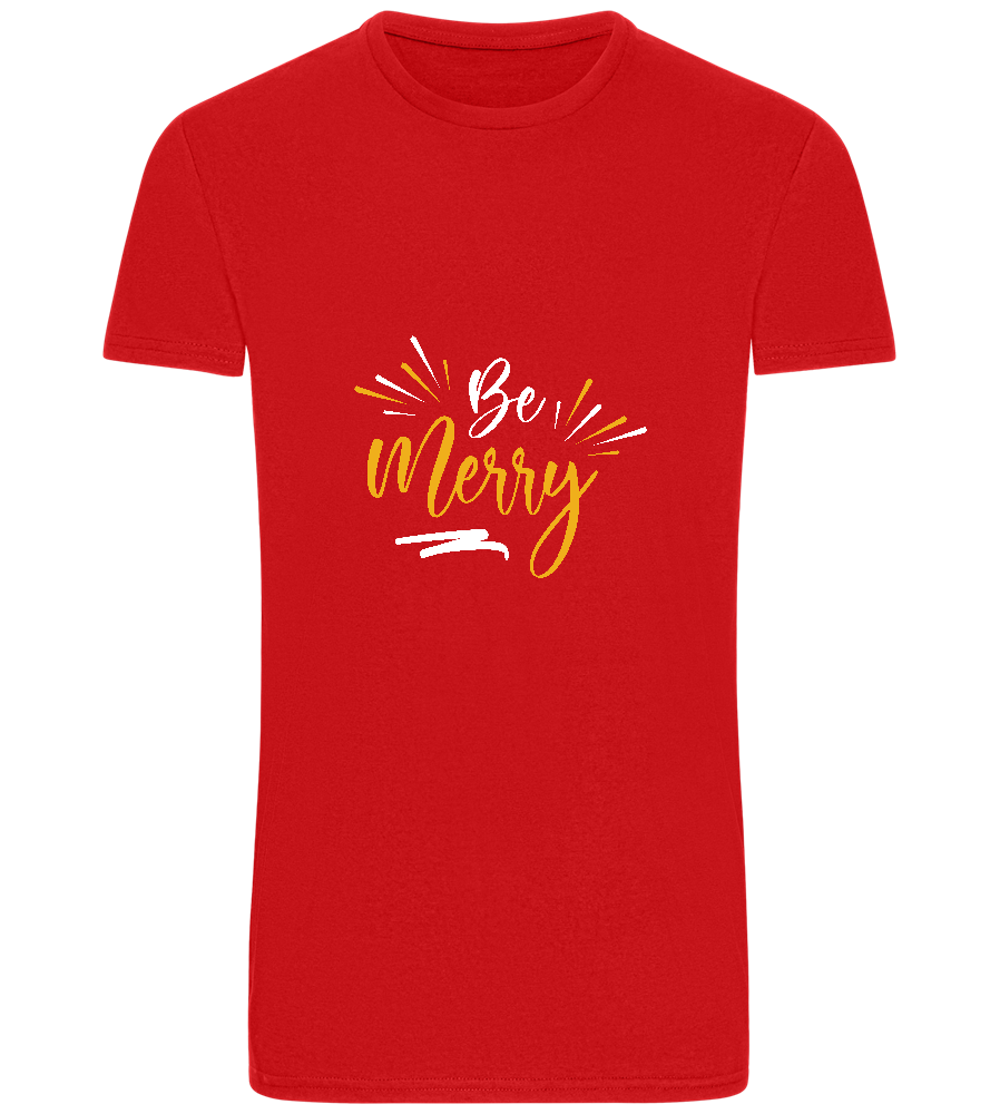 Be Merry Sparkles Design - Basic Unisex T-Shirt_RED_front