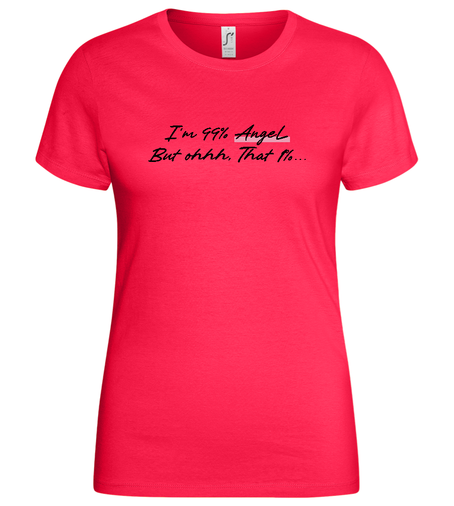 99% Angel Design - Basic women's t-shirt_CORAL_front