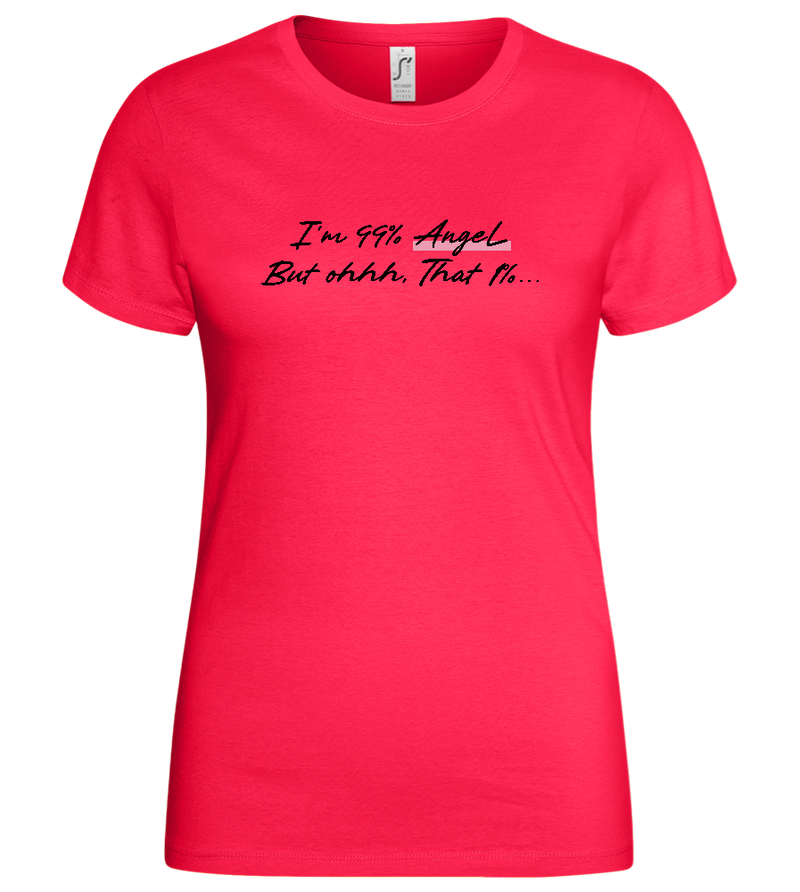 99% Angel Design - Basic women's t-shirt_CORAL_front