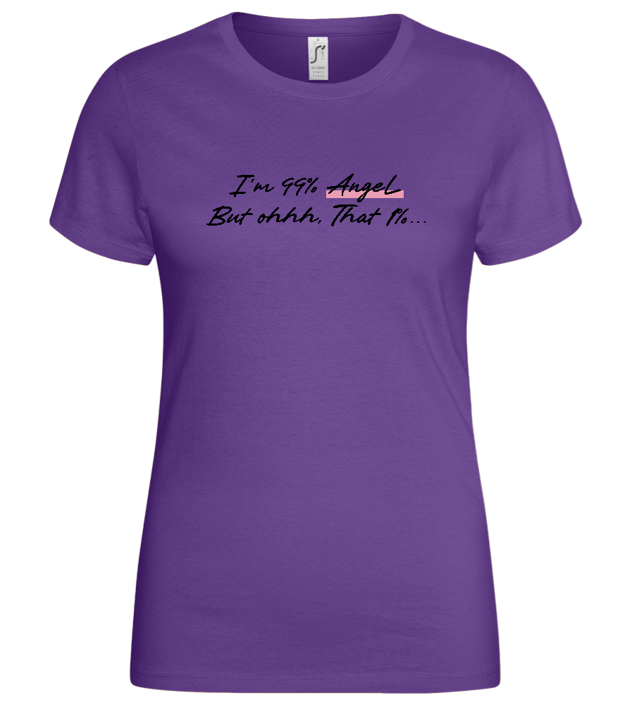 99% Angel Design - Basic women's t-shirt_DARK PURPLE_front