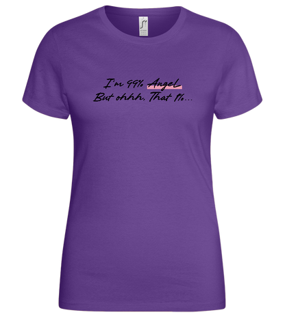 99% Angel Design - Basic women's t-shirt_DARK PURPLE_front