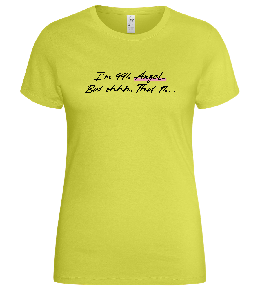 99% Angel Design - Basic women's t-shirt_GREEN APPLE_front