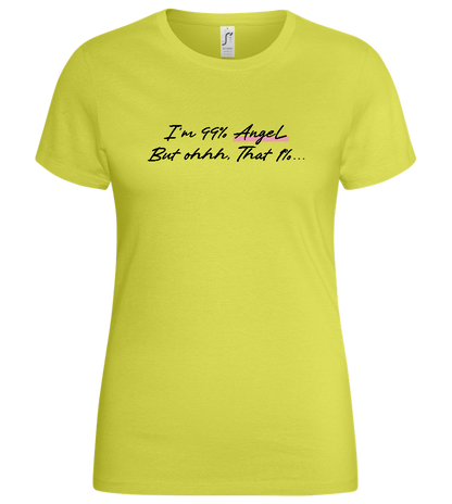 99% Angel Design - Basic women's t-shirt_GREEN APPLE_front