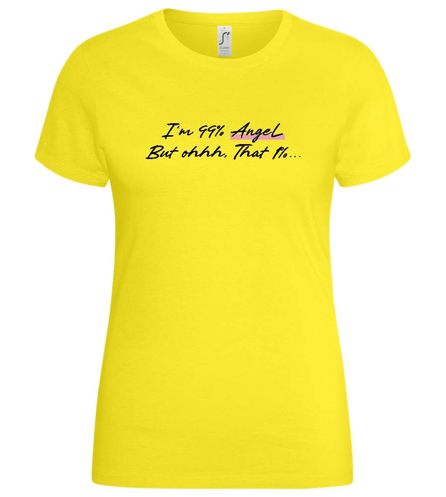 99% Angel Design - Basic women's t-shirt_LEMON_front