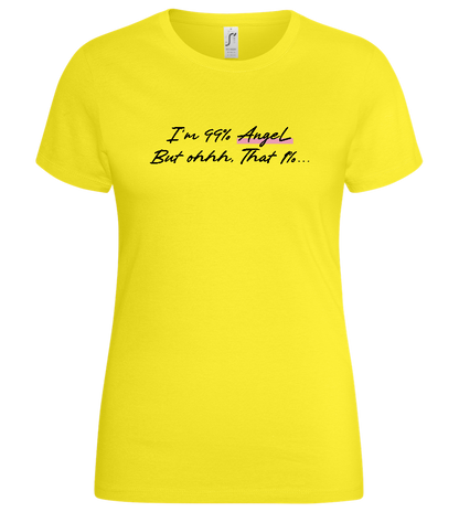 99% Angel Design - Basic women's t-shirt_LEMON_front