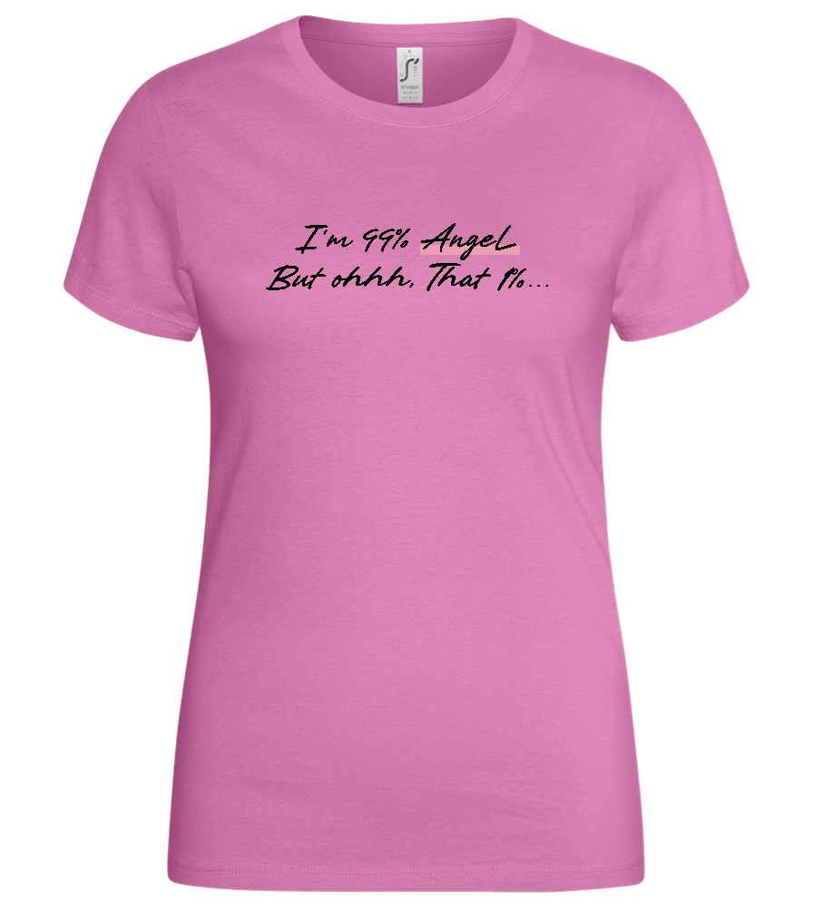 99% Angel Design - Basic women's t-shirt_PINK ORCHID_front