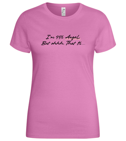 99% Angel Design - Basic women's t-shirt_PINK ORCHID_front