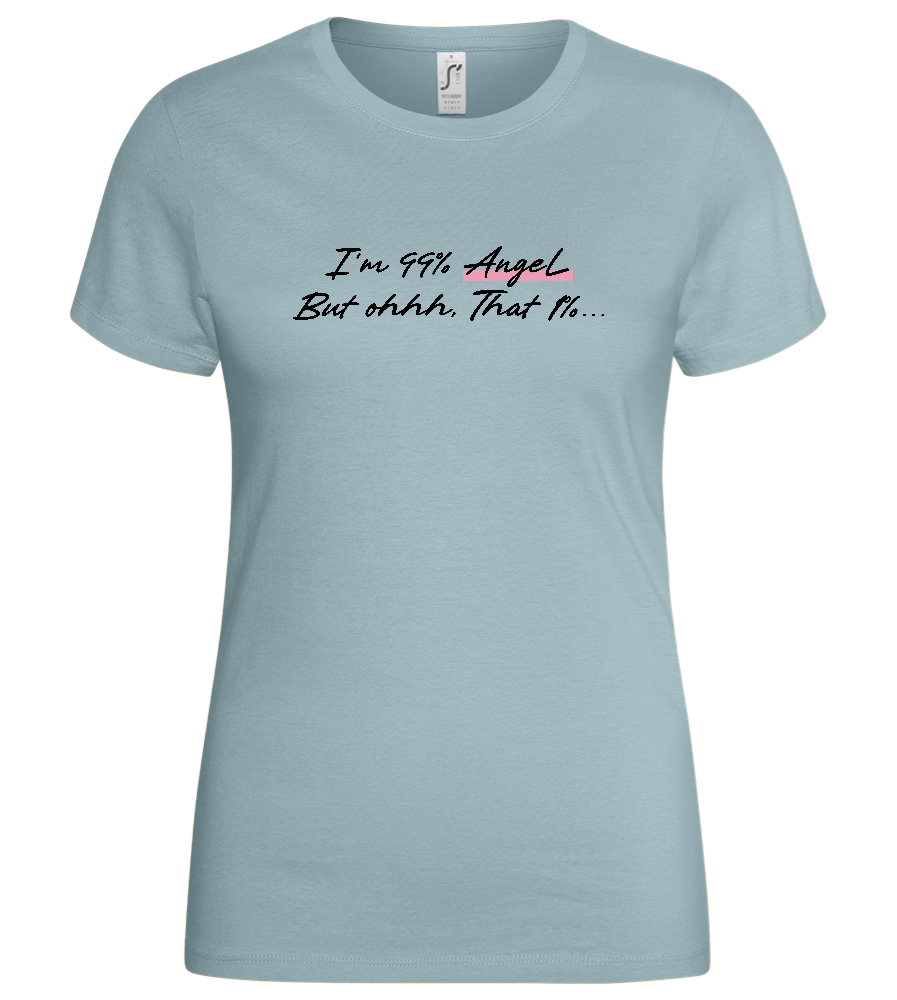 99% Angel Design - Basic women's t-shirt_PURE GRAY_front