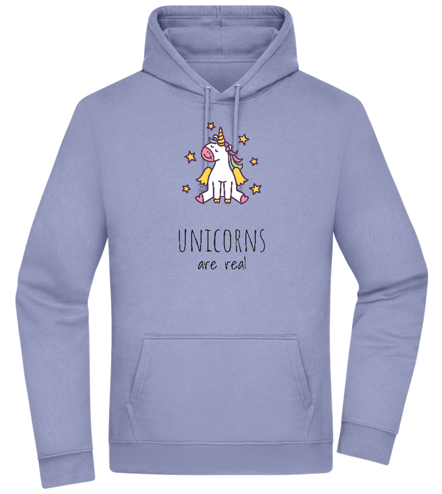 Unicorns Are Real Design - Premium Essential Unisex Hoodie_BLUE_front