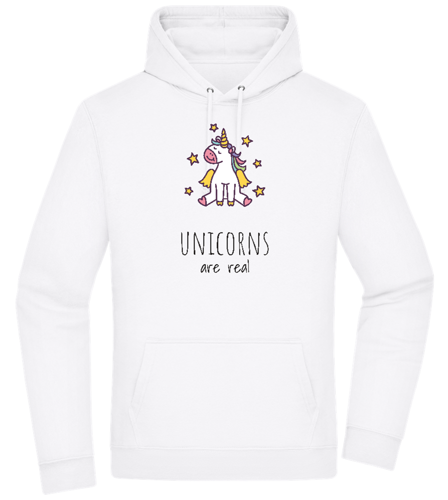 Unicorns Are Real Design - Premium Essential Unisex Hoodie_WHITE_front