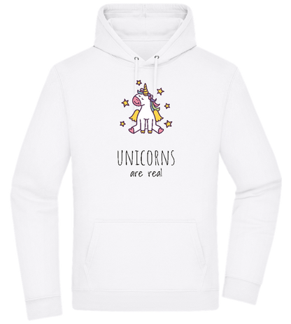 Unicorns Are Real Design - Premium Essential Unisex Hoodie_WHITE_front