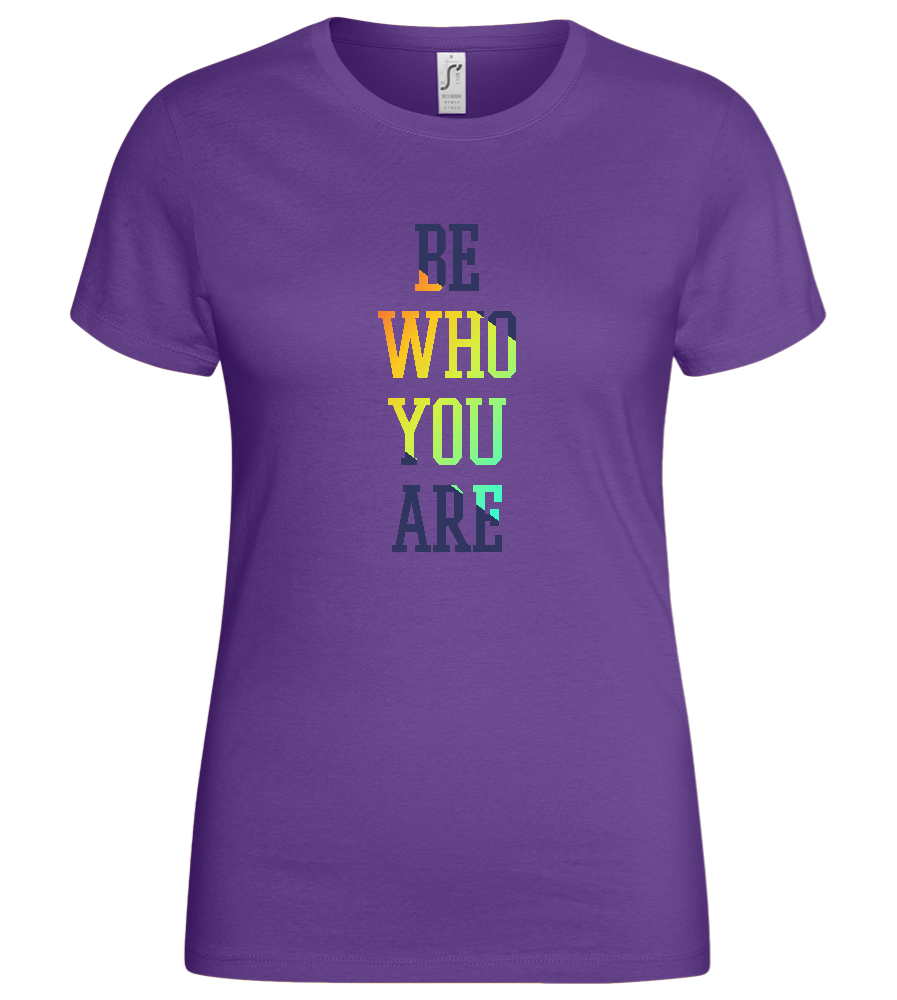 Who You Are Gradient Design - Basic women's t-shirt_DARK PURPLE_front