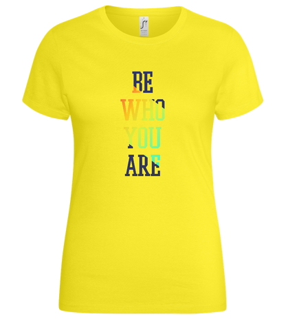 Who You Are Gradient Design - Basic women's t-shirt_LEMON_front