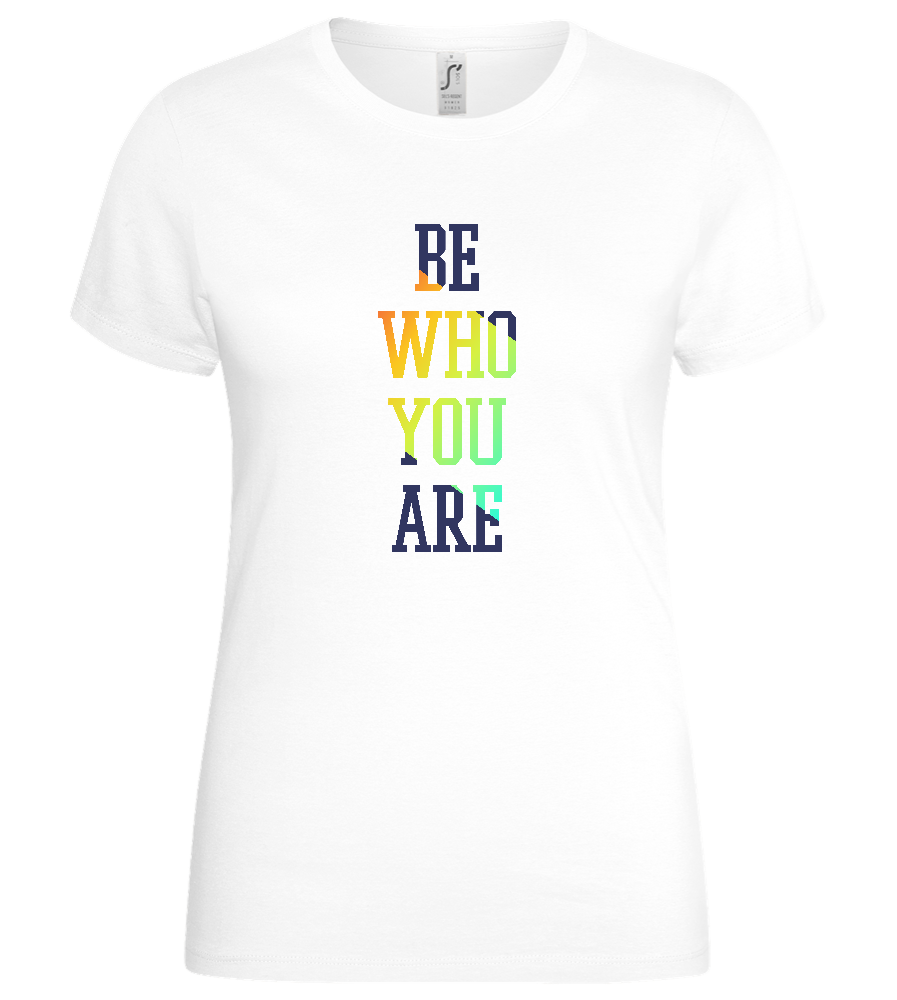 Who You Are Gradient Design - Basic women's t-shirt_WHITE_front