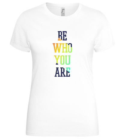 Who You Are Gradient Design - Basic women's t-shirt_WHITE_front