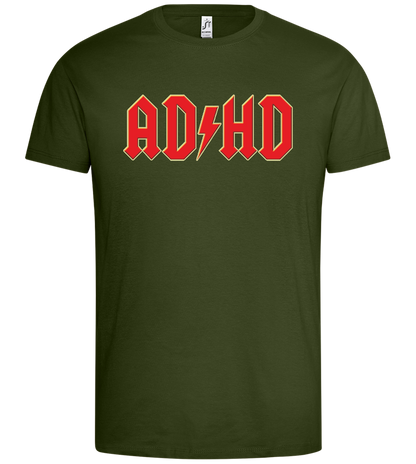 ADHD Design - Premium men's t-shirt_ARMY_front