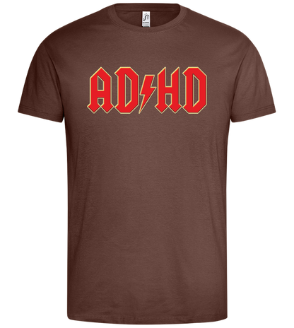 ADHD Design - Premium men's t-shirt_CHOCOLATE_front