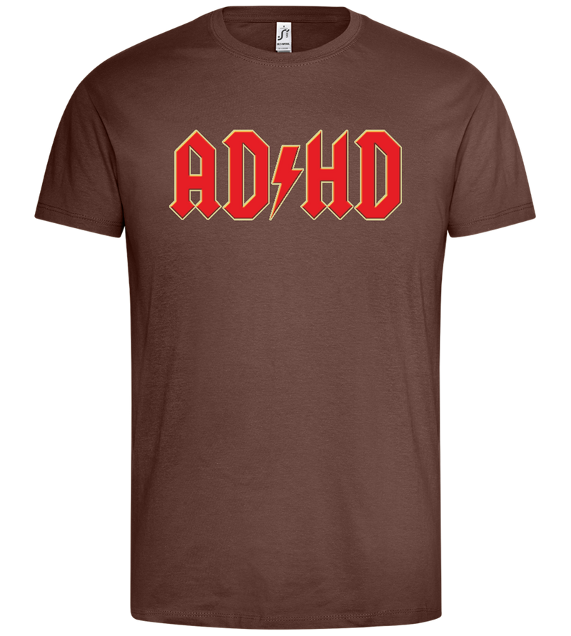 ADHD Design - Premium men's t-shirt_CHOCOLATE_front