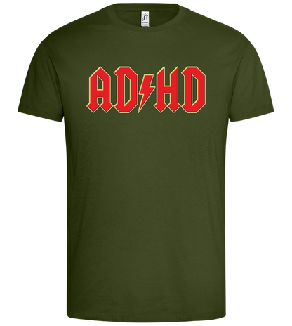 ADHD Design - Premium men's t-shirt_DARK KHAKI_front