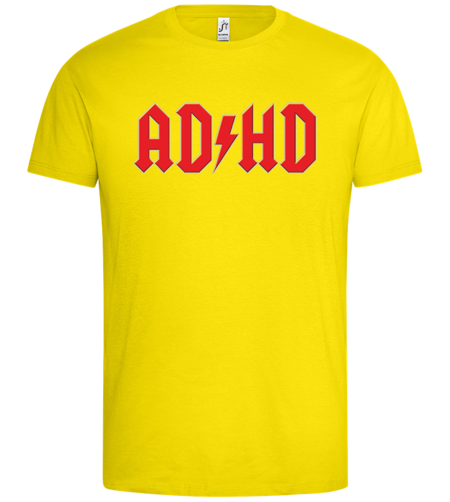 ADHD Design - Premium men's t-shirt_YELLOW_front