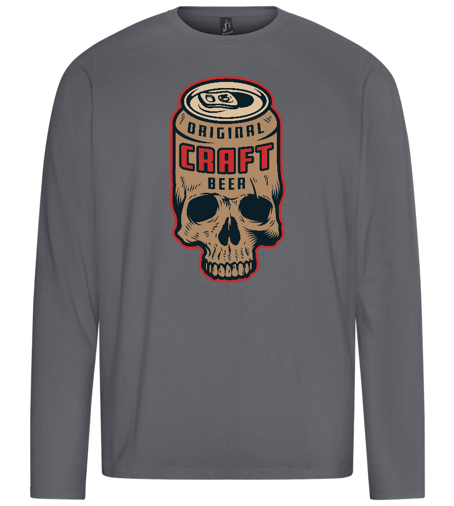 Craft Beer Design - Premium men's long sleeve t-shirt_MOUSE GREY_front