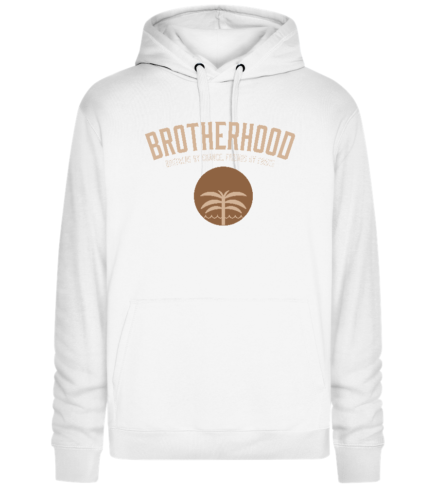 Brotherhood Palm Tree Design - Premium unisex hoodie_WHITE_front