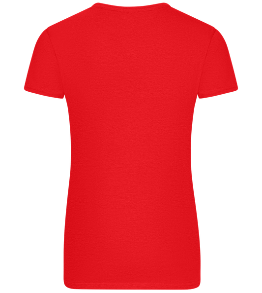 No Bra Today Design - Basic women's fitted t-shirt_RED_back