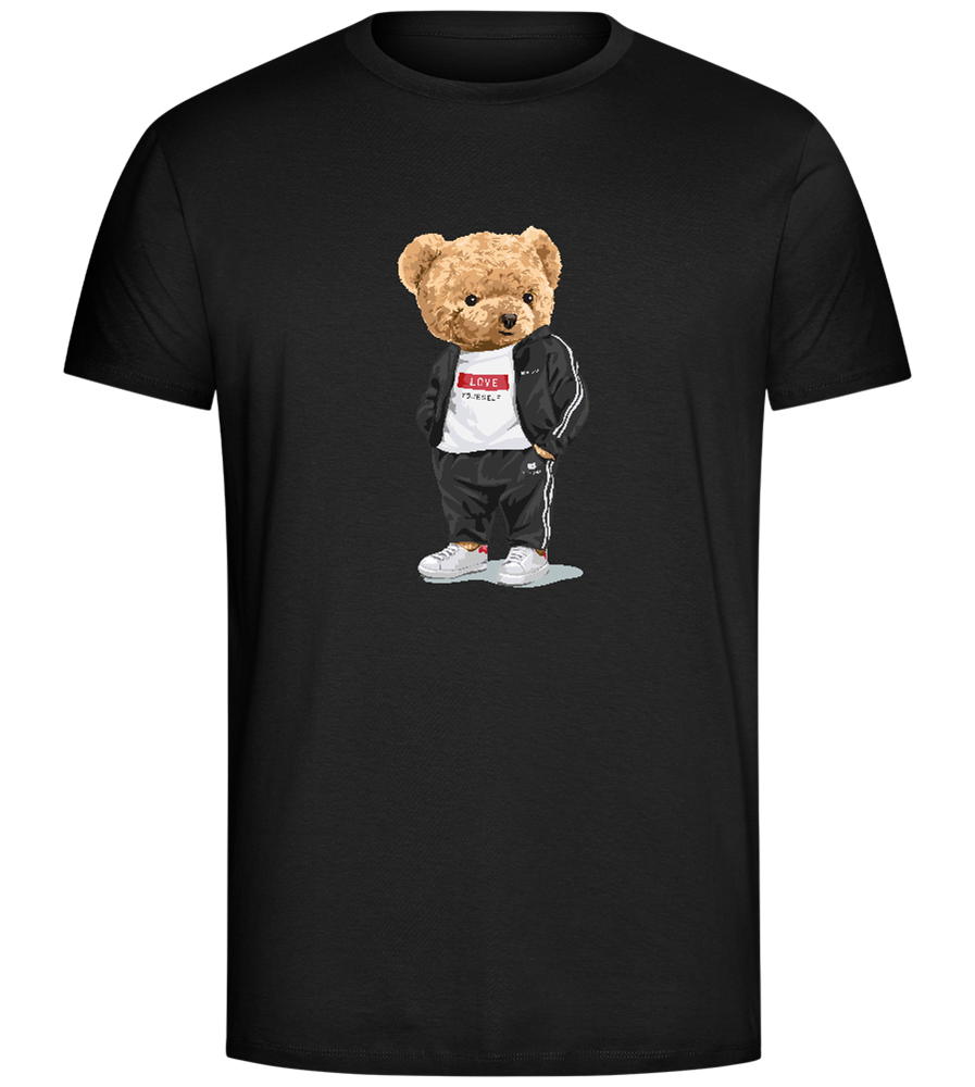 Bear Love Yourself Design - Comfort Unisex T-Shirt_DEEP BLACK_front