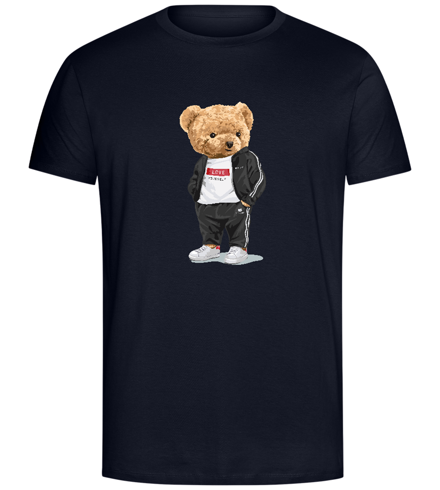 Bear Love Yourself Design - Comfort Unisex T-Shirt_FRENCH NAVY_front