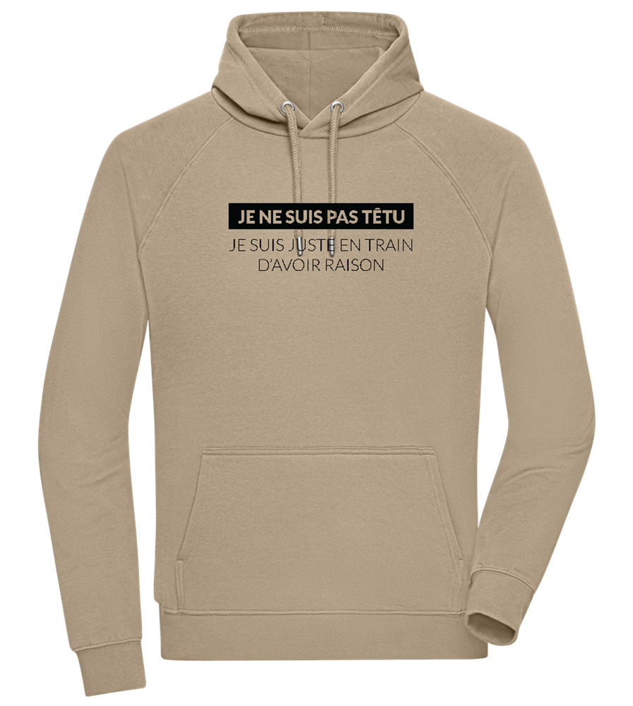 I'm Always Right Design - Comfort unisex hoodie_KHAKI_front