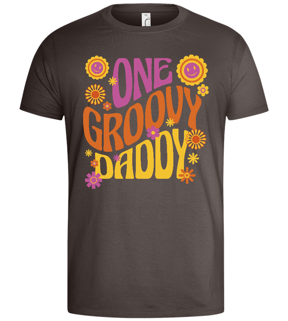 One Groovy Daddy Design - Basic men's t-shirt_DARK GRAY_front