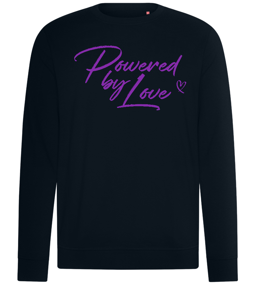 Powered By Love Design - Comfort unisex sweater_BLACK_front