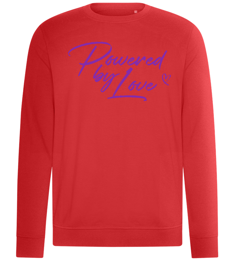 Powered By Love Design - Comfort unisex sweater_RED_front